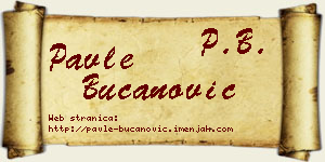 Pavle Bučanović vizit kartica